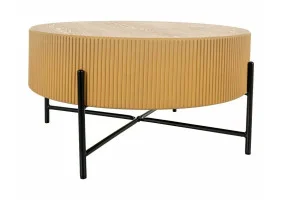 Стол журнальный кофейный Tuca ø80 см Дуб / Черный