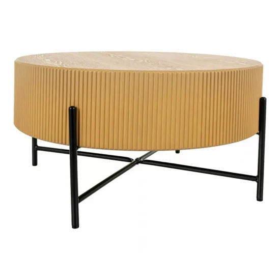 Стол журнальный кофейный Tuca ø80 см Дуб / Черный 1