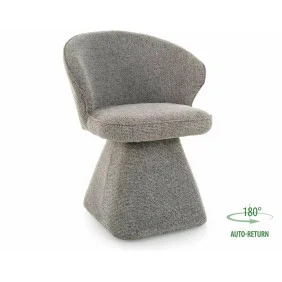 Стул кухонный обеденный мягкий Nago Noelle Серая ткань / Бежевый каркас