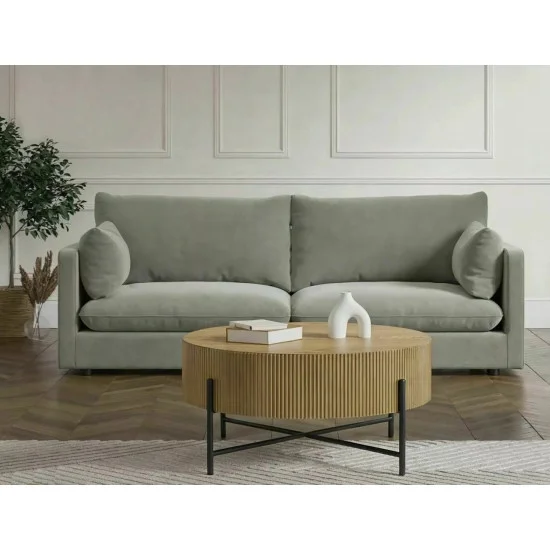 Стол журнальный кофейный Tuca ø80 см Дуб / Черный 7