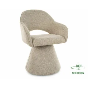 Стул кухонный обеденный мягкий Riku Noelle Бежевая ткань / Бежевый каркас