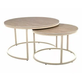 Набор журнальных столов Ferrante K ø80 см Беж/Кашемир