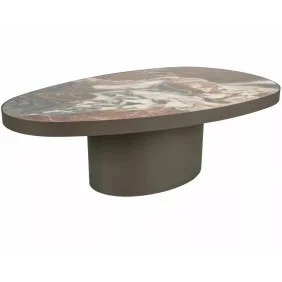 Стіл журнальний кавовий Gusto A 118×73 см Коричневий / Мідь