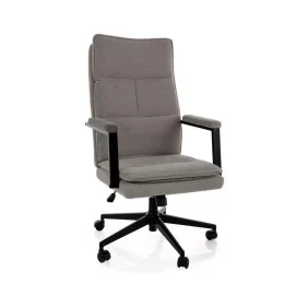Кресло офисное компьютерное поворотное Q-091 Noelle Серая ткань / Черный каркас