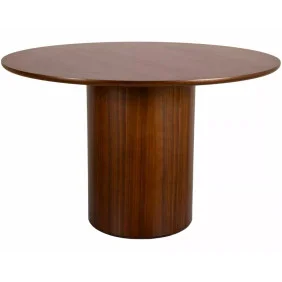 Стол обеденный кухонный Rondo ø120 см МДФ + шпон Орех / Орех каркас