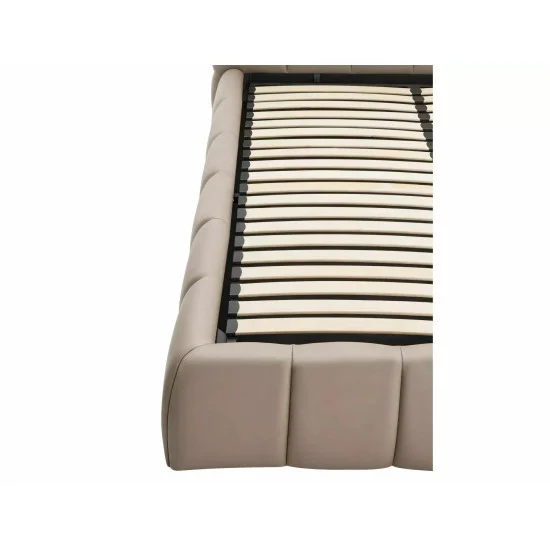 Кровать двухспальная мягкая Parma Velvet 160×200 Темно-бежевая велюр Bluvel 7