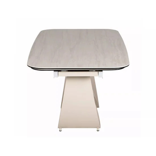 Стол обеденный кухонный раскладной Infinity Ceramic (160–240)×95 см Керамика Беж / Кашемир каркас 8