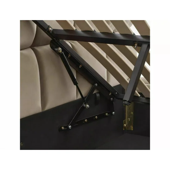 Кровать двухспальная мягкая Parma Velvet 160×200 Темно-бежевая велюр Bluvel 4
