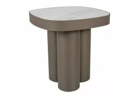 Стол журнальный кофейный Stella C 48×48 см Белый / Медь