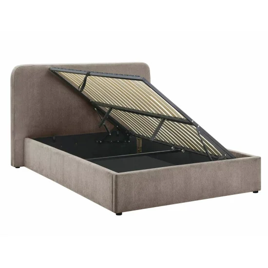 Ліжко двоспальне м'яке Lumia Raven 160×200 Темно-бежева тканина 7