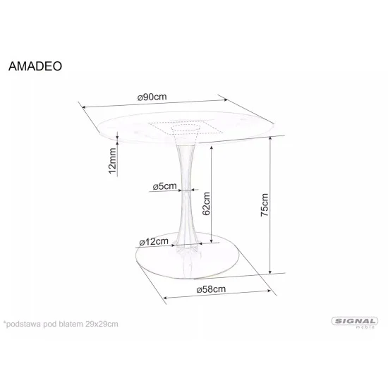 Стол обеденный кухонный Amadeo ø90 см Кашемир Беж 4