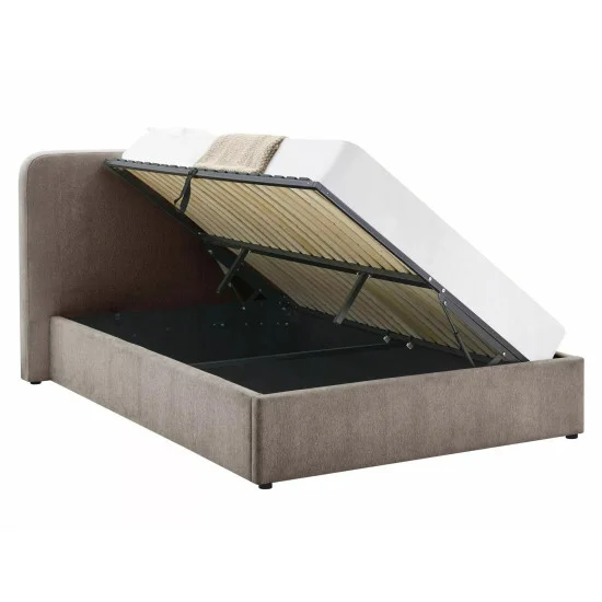 Ліжко двоспальне м'яке Lumia Raven 160×200 Темно-бежева тканина 12