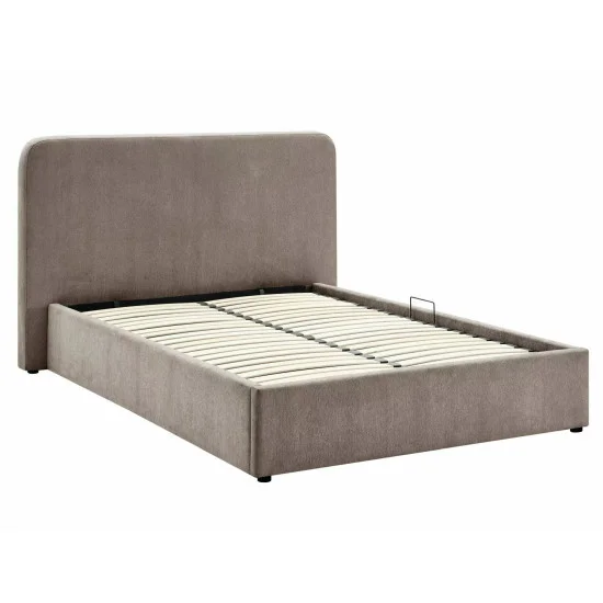 Ліжко двоспальне м'яке Lumia Raven 160×200 Темно-бежева тканина 6