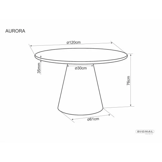 Стіл обідній кухонний Aurora ø120 см МДФ + мікроцемент Екрю / Екрю каркас 4