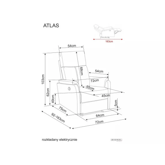 Кресло реклайнер электрическое Atlas Raven Капучино ткань / Черный каркас 6