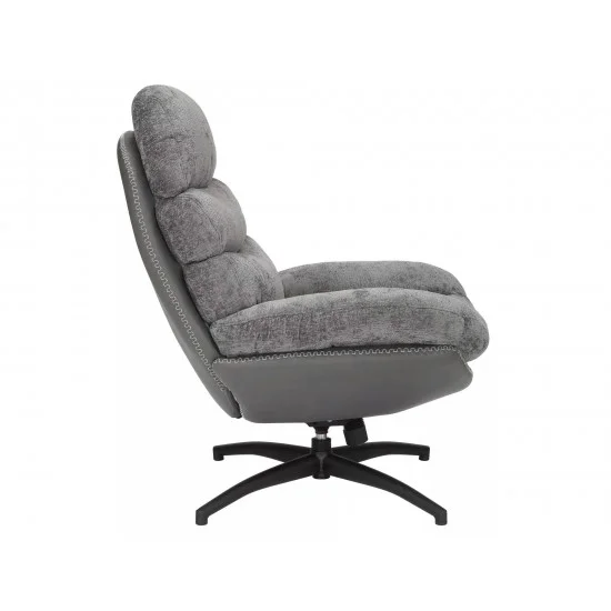 Крісло GISELLE сіре Тк.240 / сіре шкіра синт. Тк.243 GISELLESZ 2