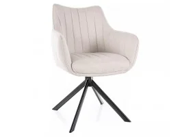 Стілець кухонний AZALIA VELVET чорний каркас / світлий беж BL.30 AZALIAVCJBE