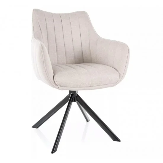 Стілець кухонний AZALIA VELVET чорний каркас / світлий беж BL.30 AZALIAVCJBE 1
