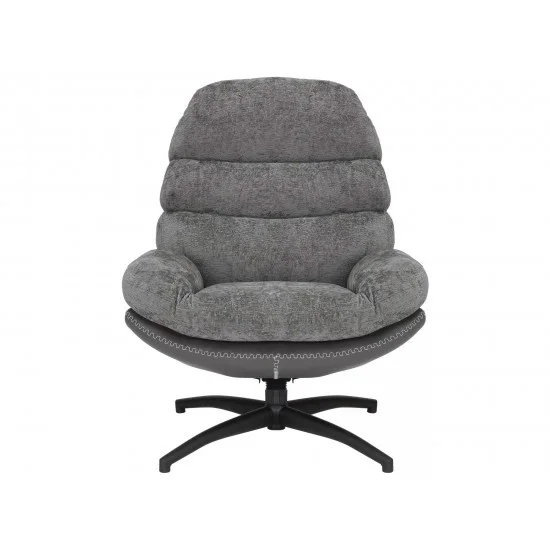 Крісло GISELLE сіре Тк.240 / сіре шкіра синт. Тк.243 GISELLESZ 3