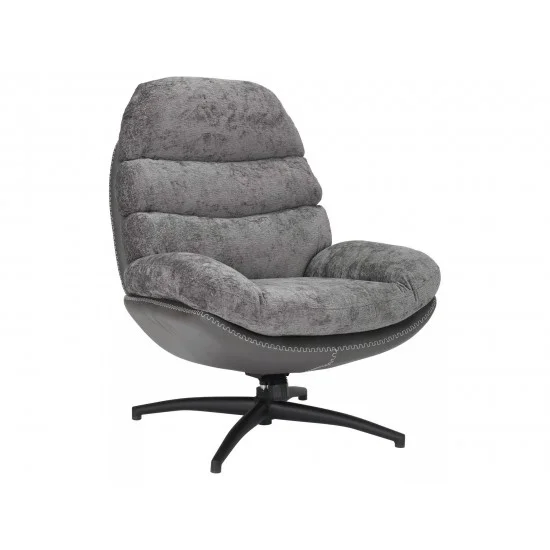 Крісло GISELLE сіре Тк.240 / сіре шкіра синт. Тк.243 GISELLESZ 1