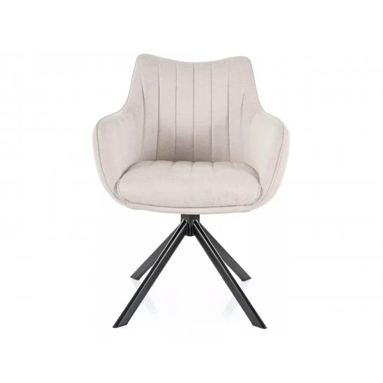 Стілець кухонний AZALIA VELVET чорний каркас / світлий беж BL.30 AZALIAVCJBE 3