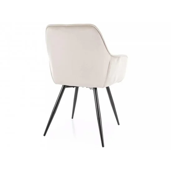 Стул кухонный CHERRY VELVET черный каркас / светлый беж BL.30 CHERRYVCJBE30 2