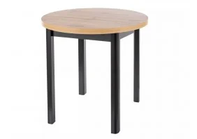 Стіл обідній ADAM дуб артизан / чорний d.80 ADAMDACZFI80