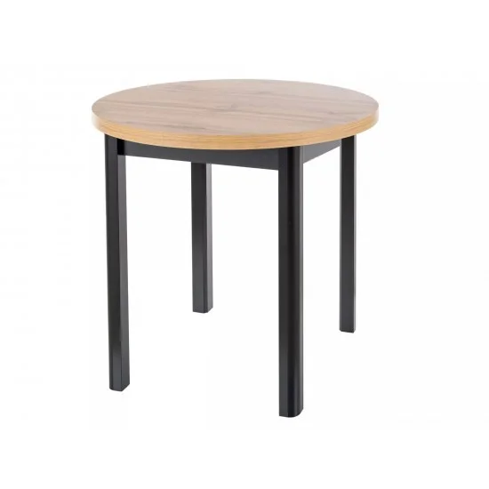 Стіл обідній ADAM дуб артизан / чорний d.80 ADAMDACZFI80 1