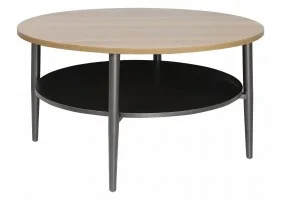 Журнальный столик ELLA A дуб / черный d.80 ELLAADC