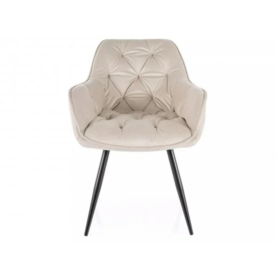 Стул кухонный CHERRY VELVET черный каркас / светлый беж BL.30 CHERRYVCJBE30 3