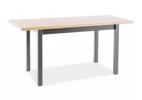 Стіл обідній розкладний ADAM 100(140)*60 дуб артизан / чорний ADAMDAC100140