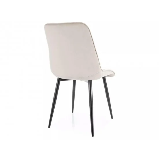 Стул кухонный CHIC VELVET черный каркас / светлый беж BL.30 CHICVCJBE 4