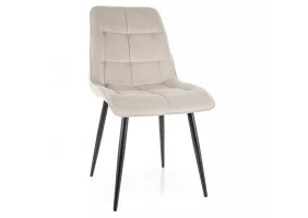 Стул кухонный CHIC VELVET черный каркас / светлый беж BL.30 CHICVCJBE