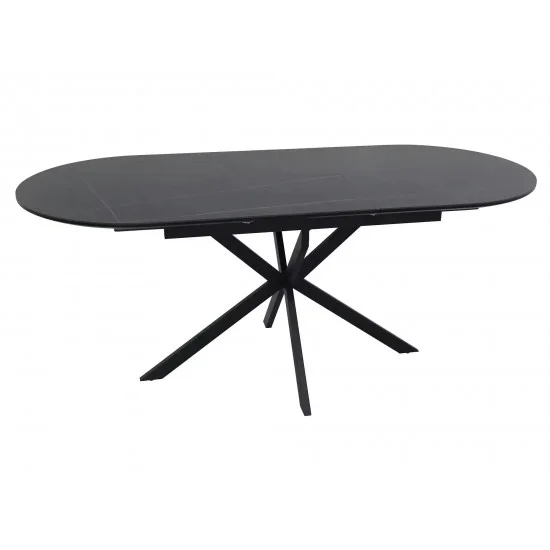Стол обеденный раскладной GASTON CERAMIC 140(180)*80 черный GASTONC140 1