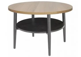 Журнальный столик ELLA B дуб / черный d.60 ELLABDC