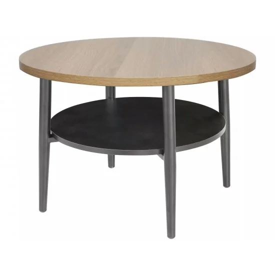 Журнальный столик ELLA B дуб / черный d.60 ELLABDC 1