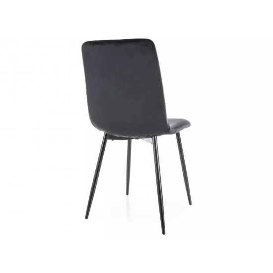 Стілець кухонний DAREN VELVET чорний каркас / чорний BL.19 DARENVCC 2