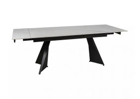 Стол обеденный раскладной LACONI 160(220)*90 белый / черный LACONIBC160