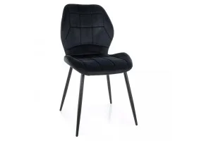 Стілець кухонний JAKE VELVET чорний каркас / чорний BL.19 JAKEVCC