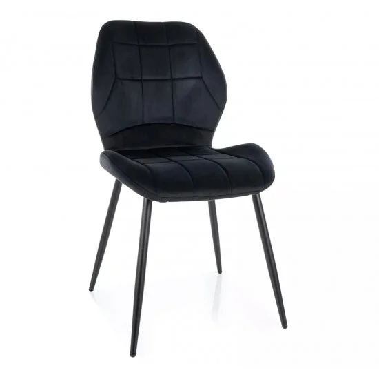 Стілець кухонний JAKE VELVET чорний каркас / чорний BL.19 JAKEVCC 1