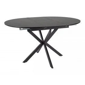 Стіл обідній розкладний GASTON CERAMIC 100(135)*100 чорний GASTONC100