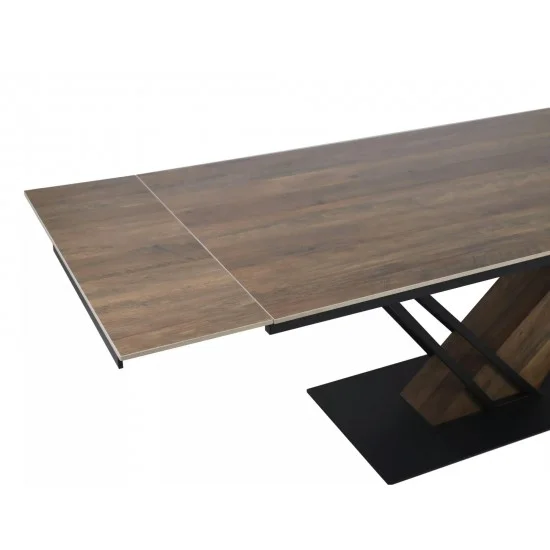 Стіл обідній розкладний GENESIS LEGNO 180(240)*90 дуб / чорний / дуб GENESISD180 7
