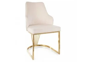 Стул кухонный ALURE VELVET золотой каркас / светлый беж BL.22 ALUREVZLJBE