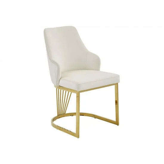 Стул кухонный ALURE VELVET золотой каркас / светлый беж BL.22 ALUREVZLJBE 5