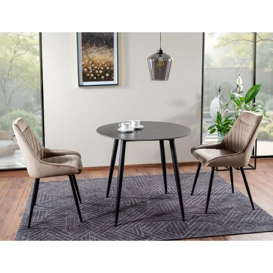 Стіл обідній RION чорний d.90 RIONCFI90 2