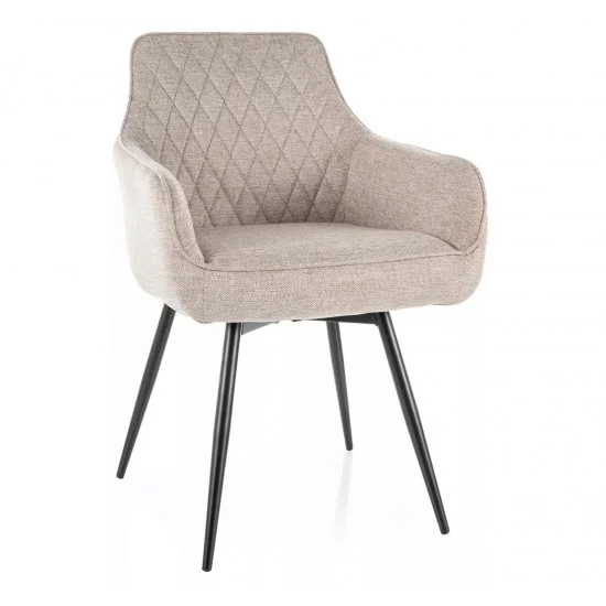 Стул кухонный MARLO BREGO черный каркас / светлый беж 31 MARLOBRCJBE 1