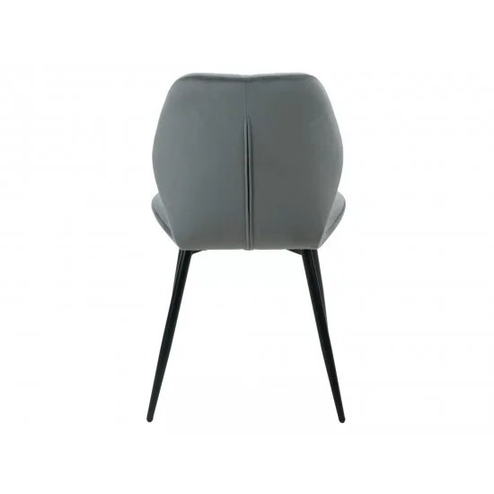 Стілець кухонний RICK VELVET чорний каркас / сірий BL.14 RICKVCSZ 6
