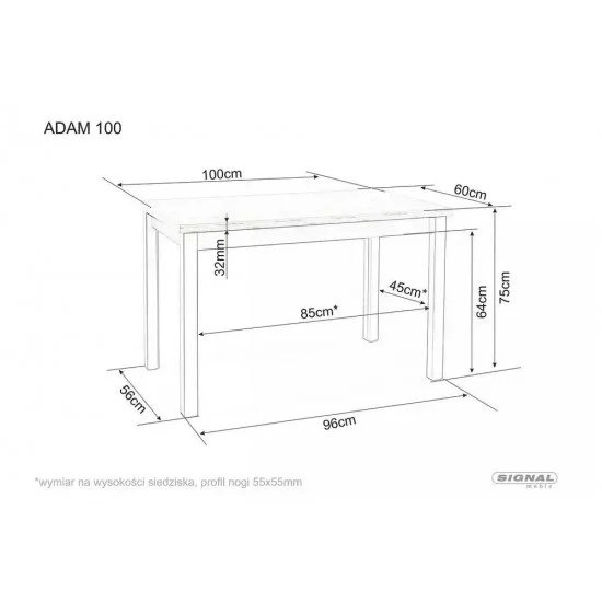 Стол обеденный ADAM 100*60 дуб кремона торро / кашемир ADAMDCTKA100 3