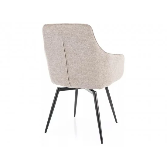 Стул кухонный MARLO BREGO черный каркас / светлый беж 31 MARLOBRCJBE 3