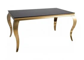 Стіл обідній PRINCE 150*90 чорний / золото PRINCECZL150